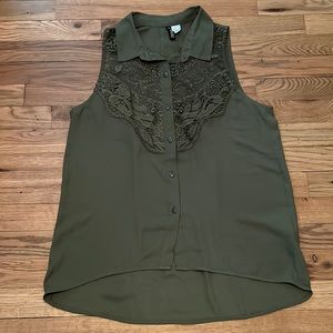 H&M Collared Lace Tank Size 8 NWOT